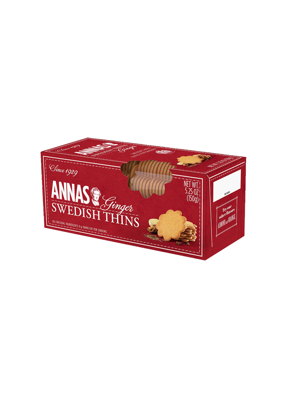 Annas Swedish Thins Ginger 150g
