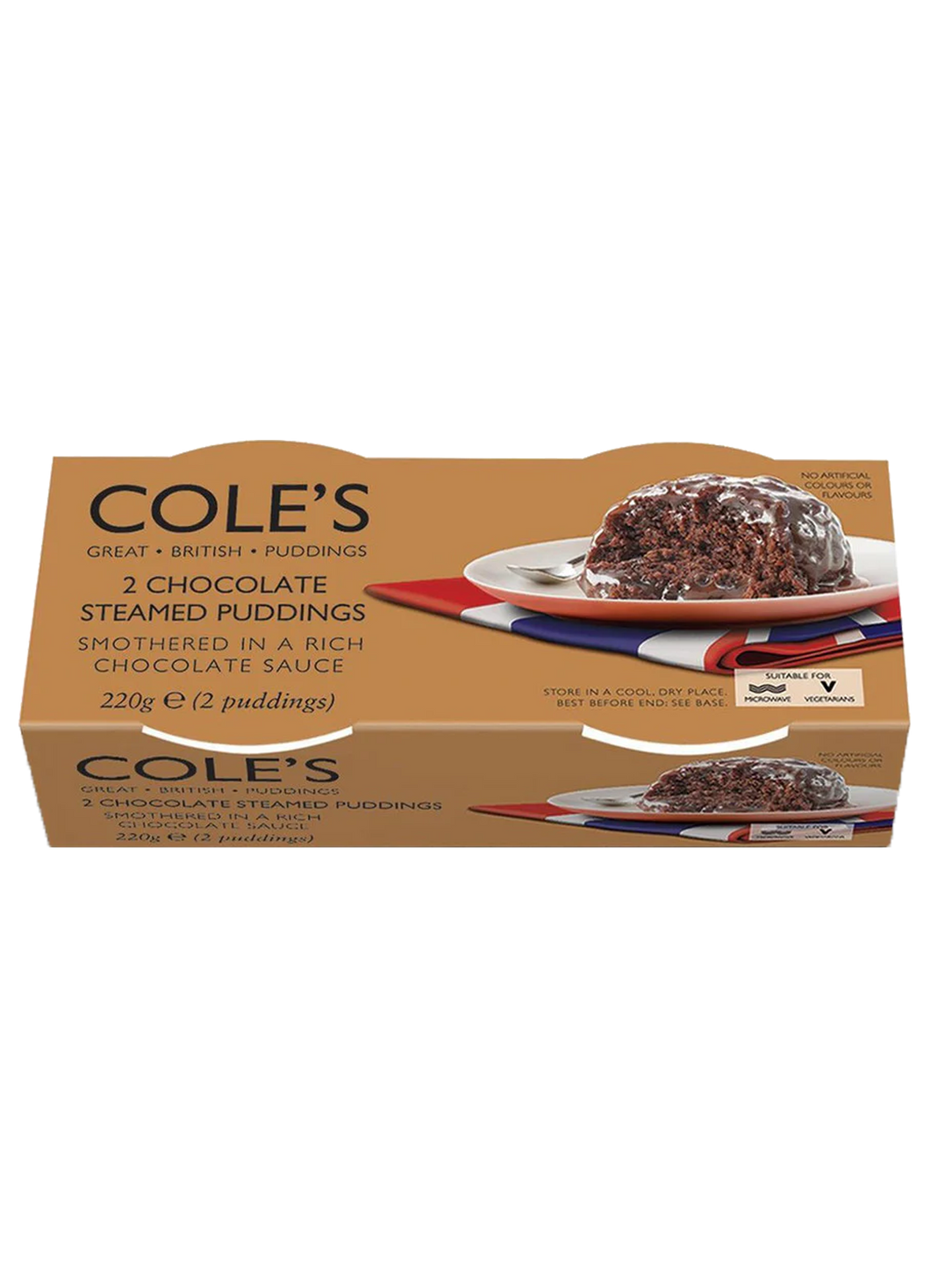 Cole's 2 Chocolate Steamed Puddings 220g