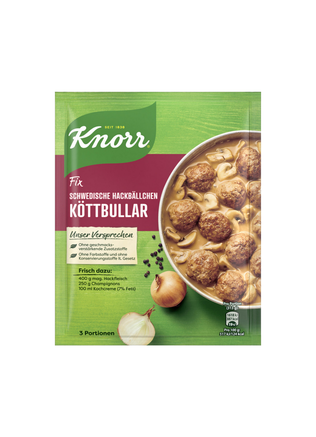 Knorr Schwedische Hackballchen Kottbullar Fix 49g