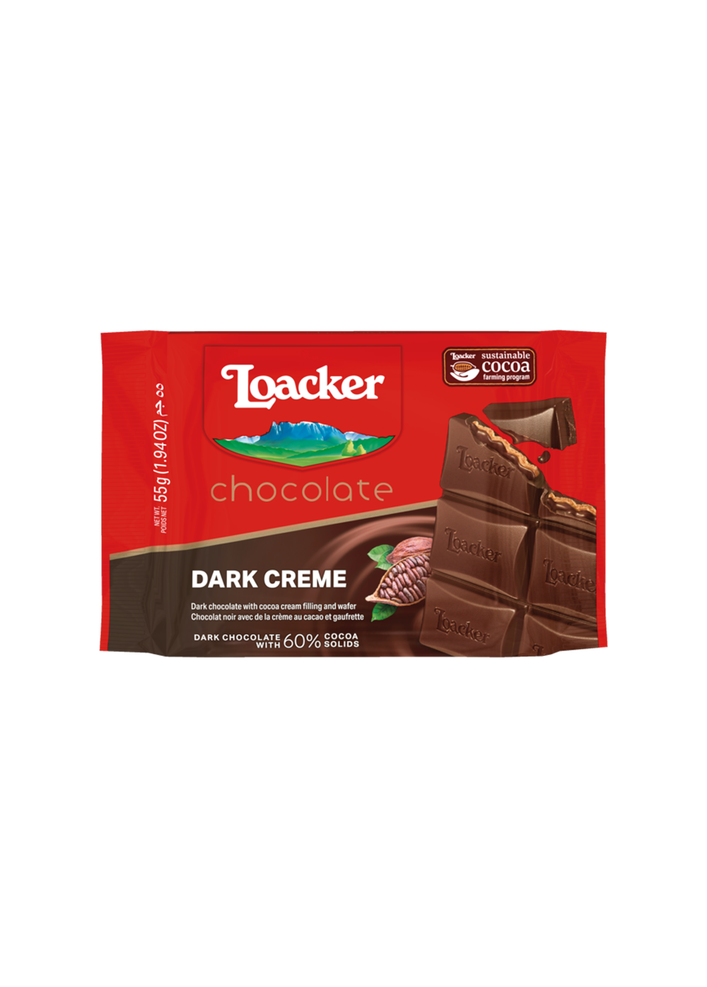 Loacker Chocolate Dark Creme 55g
