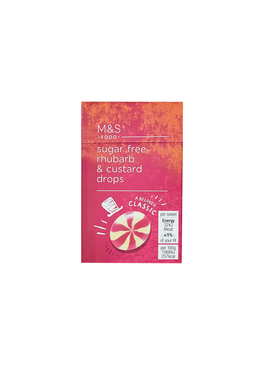 M&S Food Sugar Free Rhubarb & Custard Drops 42g