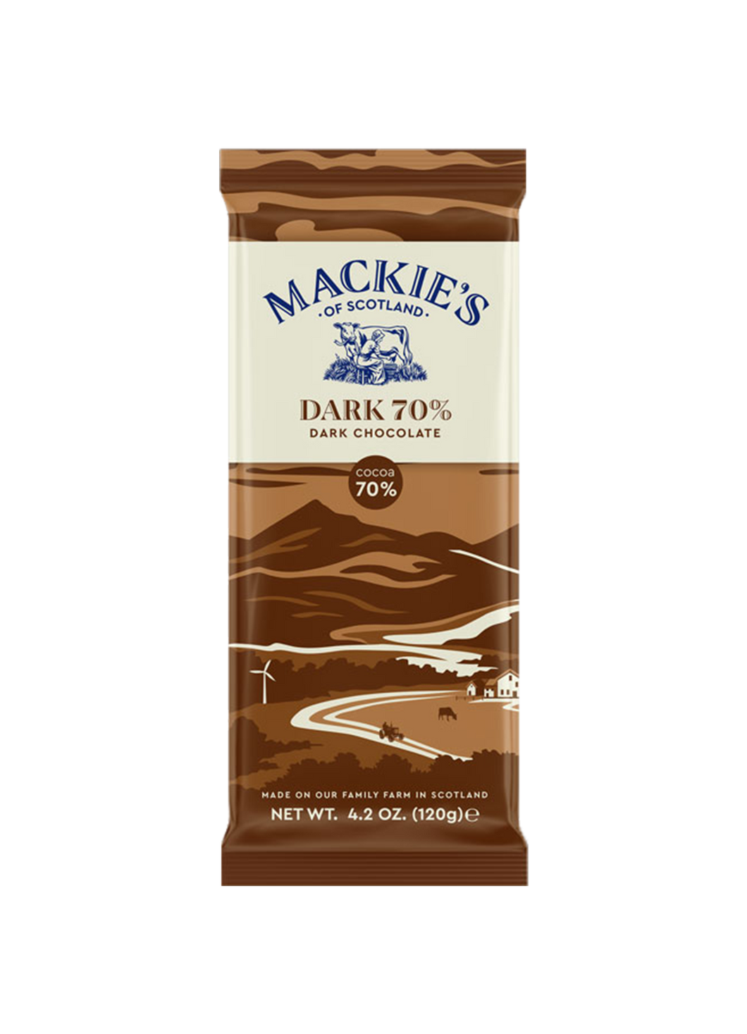 Mackie's Dark Chocolate Cocoa 70% 120g