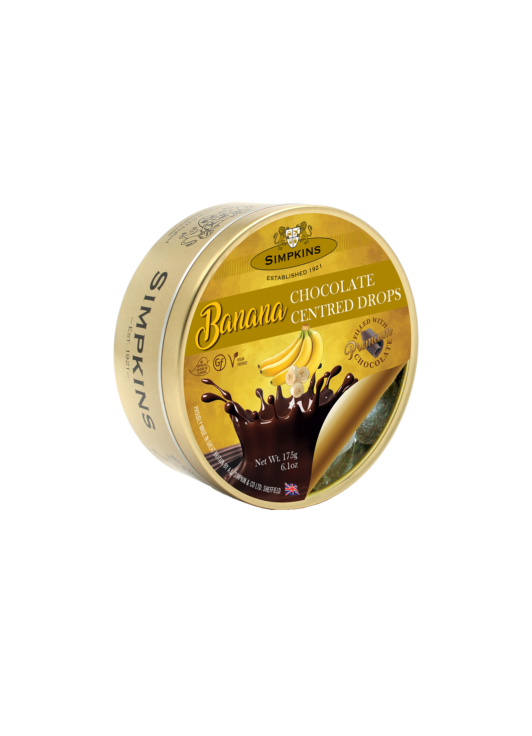 Simpkins Banana Chocolate Centred Drops 175g