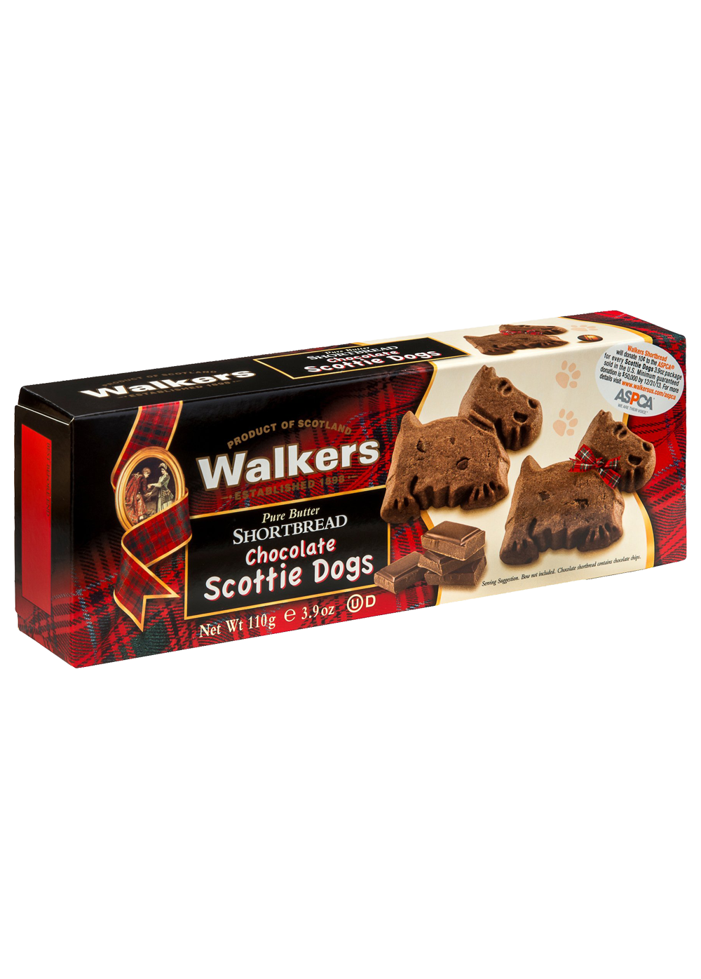 Walkers Pure Butter Chocolate Scottie Dogs Shortbread 110g