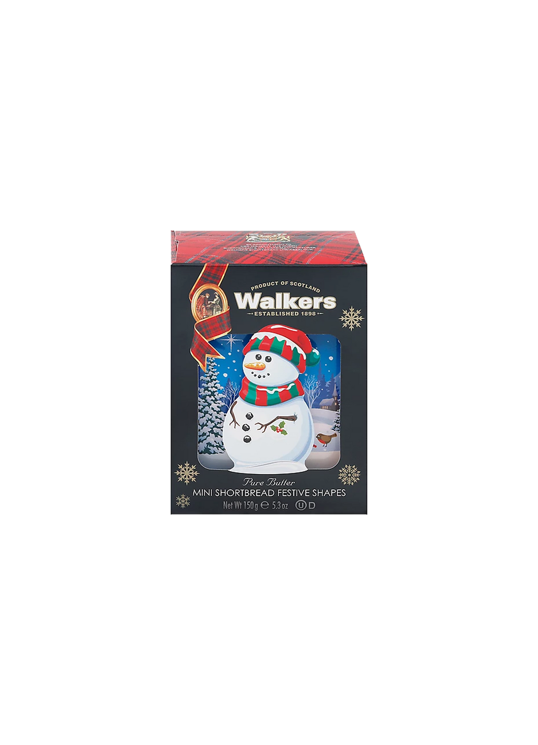 Walkers Pure Butter Mini Shortbread Festive Shapes 150g