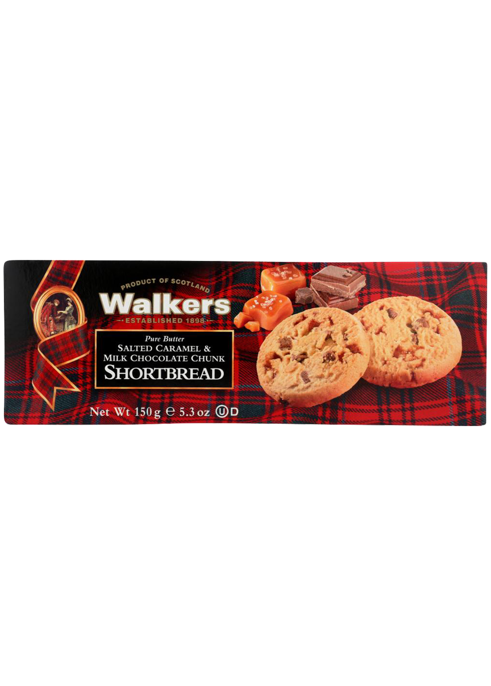Walkers Pure Butter Salted Caramel & Milk Chocolate Chunk Shortbread 150g
