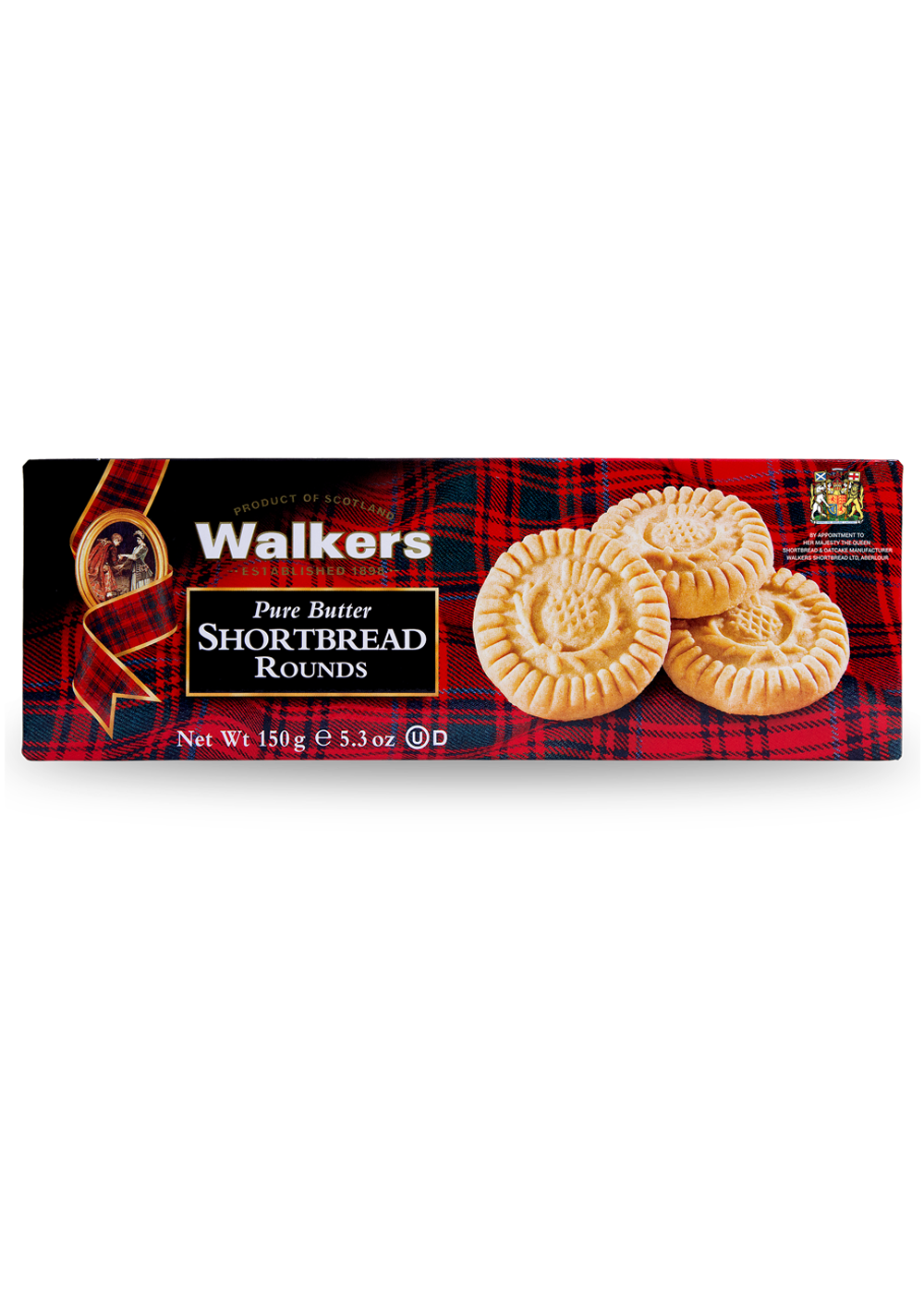 Walkers Pure Butter Shortbread Rounds 150g