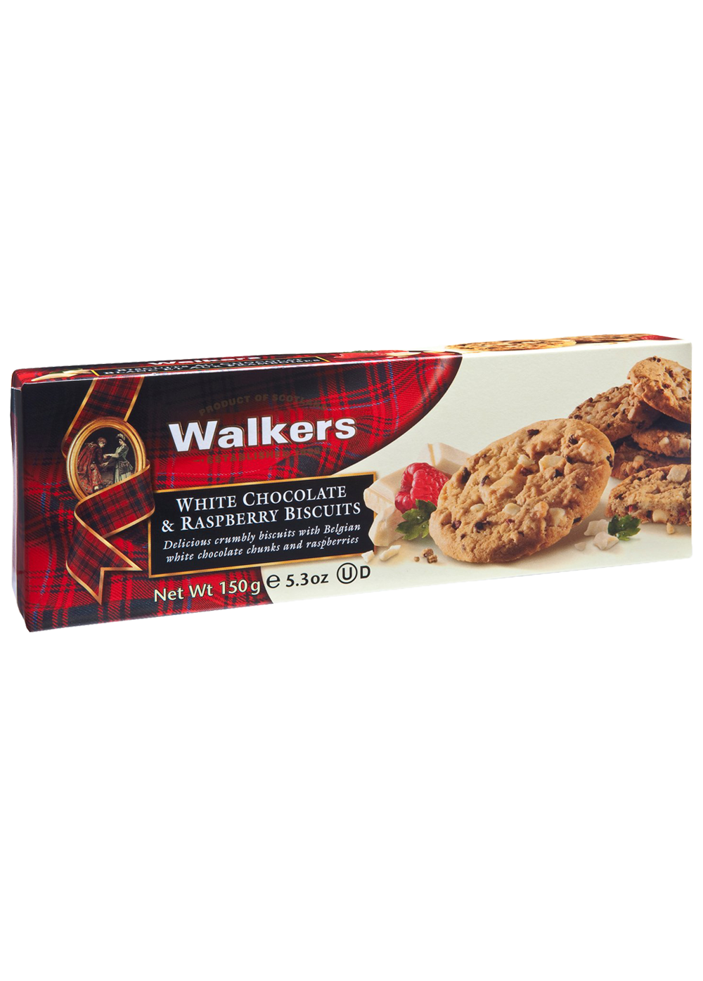 Walkers White Chocolate & Raspberry Biscuits 150g